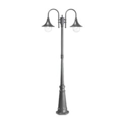 IDEAL LUX Φωτιστικό Κήπου CIMA 2xE27 IP43 2,16m Χρώματος Ανθρακί – 246833