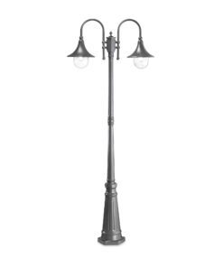 IDEAL LUX Φωτιστικό Κήπου CIMA 2xE27 IP43 2,16m Χρώματος Ανθρακί – 246833