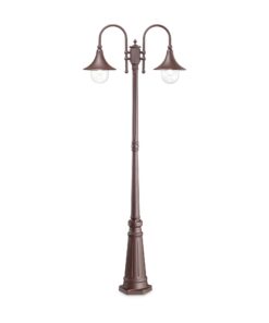 IDEAL LUX Φωτιστικό Δαπέδου Κήπου CIMA 2xE27 2,16m Καφέ Χρώματος – 246840