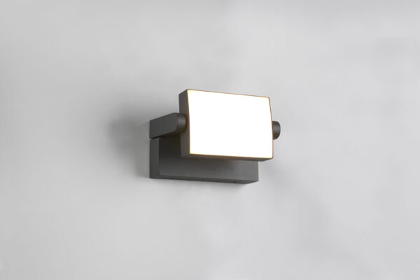 Απλίκα Τοίχου Περιστρεφόμενη Ανθρακί KANSAS LED 10W 1000lm 3000K IP44 Trio Lighting – 246860142