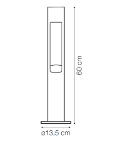 IDEAL LUX Φωτιστικό Κολωνάκι Κήπου ACQUA 1xG9 IP44 Καφέ Χρώματος – 246918
