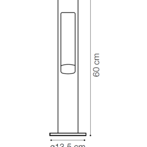 IDEAL LUX Φωτιστικό Κολωνάκι Κήπου ACQUA 1xG9 IP44 Καφέ Χρώματος – 246918