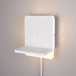 Φωτιστικό Τοίχου Κρεβατιού Λευκό Ματ FAIRFIELD LED 9W 950lm 3000K Step Dimmable με USB & Ασύρματο Φορτιστή Trio Lighting – 248670131