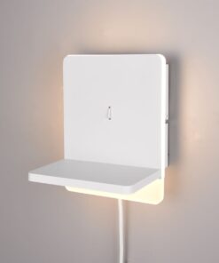 Φωτιστικό Τοίχου Κρεβατιού Λευκό Ματ FAIRFIELD LED 9W 950lm 3000K Step Dimmable με USB & Ασύρματο Φορτιστή Trio Lighting – 248670131