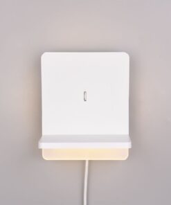 Φωτιστικό Τοίχου Κρεβατιού Λευκό Ματ FAIRFIELD LED 9W 950lm 3000K Step Dimmable με USB & Ασύρματο Φορτιστή Trio Lighting – 248670131