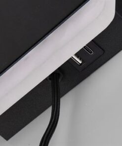 Φωτιστικό Τοίχου Κρεβατιού Μαύρο Ματ FAIRFIELD LED 9W 950lm 3000K Step Dimmable με USB & Ασύρματο Φορτιστή Trio Lighting – 248670132