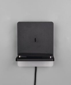 Φωτιστικό Τοίχου Κρεβατιού Μαύρο Ματ FAIRFIELD LED 9W 950lm 3000K Step Dimmable με USB & Ασύρματο Φορτιστή Trio Lighting – 248670132