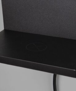 Φωτιστικό Τοίχου Κρεβατιού Μαύρο Ματ FAIRFIELD LED 9W 950lm 3000K Step Dimmable με USB & Ασύρματο Φορτιστή Trio Lighting – 248670132