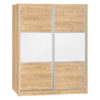 Wardrobe with 2 sliding doors Chase pakoworld in natural colour 152.5×56.5x185cm 249-000020