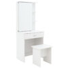 Dressing table with mirror Zelia pakoworld in white colour 60×40.5x151cm 249-000025