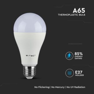 LED Λάμπα E27 A65 12W V-TAC PRO Samsung Chip 200° 1521lm Θερμό Λευκό 3000K – 249