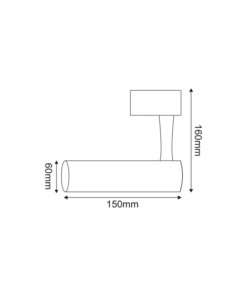 Φωτιστικό Ράγας Μαύρο 1xGU10 2 Καλωδίων ACA – 24TLA2B