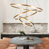 InLight Κρεμαστό φωτιστικό LED 100W 3CCT (by switch on base) 6095-A-Golden