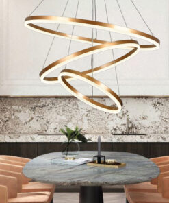 InLight Κρεμαστό φωτιστικό LED 100W 3CCT (by switch on base) 6095-A-Golden