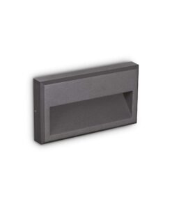 IDEAL LUX Απλίκα Τοίχου FEBE-1 LED 6W 3000K IP65 Χρώματος Ανθρακί – 250854