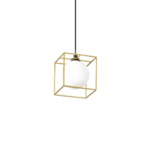 IDEAL LUX Κρεμαστό Φωτιστικό Οροφής LINGOTTO 1xG9 Μαύρου Χρυσού Χρώματος – 251103