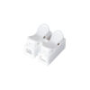 GloboStar® FAST-CONNECT 69905 Διπλή Κλέμα Ταχείας Σύνδεσης & Διακλάδωσης Καλωδίων – 2 x Είσοδοι & 2 x Έξοδοι με Συμβατή Διατομή Καλωδίων 0.2mm² έως 1mm² – 250V 2A Max – Μ2 x Π1.7 x Υ1.3cm – Λευκό – Πακέτο 20 Τεμαχίων – 5 Years Warranty