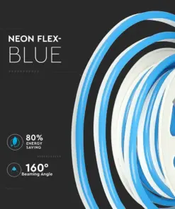 LED Neon Flex 8W V-TAC Αδιάβροχη IP65 24V Μπλε 10 Μέτρα – 2515