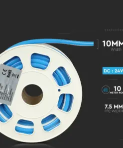 LED Neon Flex 8W V-TAC Αδιάβροχη IP65 24V Μπλε 10 Μέτρα – 2515