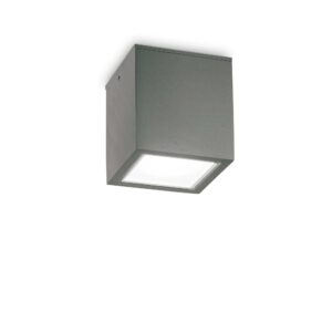IDEAL LUX Φωτιστικό Οροφής Βεράντας TECHO 1xGU10 IP54 Χρώματος Ανθρακί – 251516