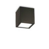 IDEAL LUX Φωτιστικό Οροφής Βεράντας TECHO 1xGU10 IP54 Μαύρου Χρώματος  – 251530