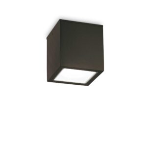 IDEAL LUX Φωτιστικό Οροφής Βεράντας TECHO 1xGU10 IP54 Μαύρου Χρώματος  – 251530