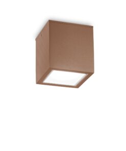 IDEAL LUX Φωτιστικό Οροφής Βεράντας TECHO 1xGU10 IP54 Καφέ Χρώματος- 251547