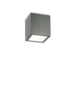 IDEAL LUX Φωτιστικό Οροφής Βεράντας TECHO 1xGU10 IP54 Χρώματος Ανθρακί – 251554