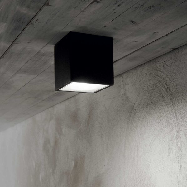 IDEAL LUX Φωτιστικό Οροφής TECHO 1xGU10 IP54 Γκρι Χρώματος – 326894
