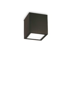 IDEAL LUX Φωτιστικό Οροφής Βεράντας  TECHO 1xGU10 IP54 Μαύρου Χρώματος – 251578