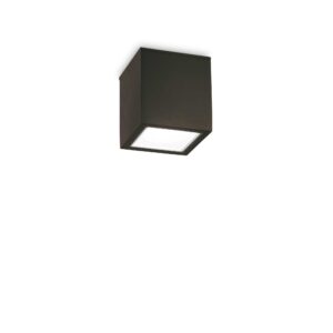 IDEAL LUX Φωτιστικό Οροφής Βεράντας  TECHO 1xGU10 IP54 Μαύρου Χρώματος – 251578