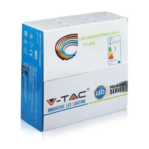 LED Neon Flex 8W V-TAC Αδιάβροχη IP65 24V Κόκκινο 10 Μέτρα – 2516
