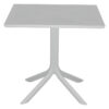 Groovy pakoworld PP table in white color 80x80x74.5cm 253-000010
