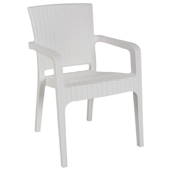 Armchair Halcyon pakoworld PP color white 253-000013