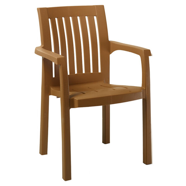 Armchair Expand pakoworld PP color teak 253-000027