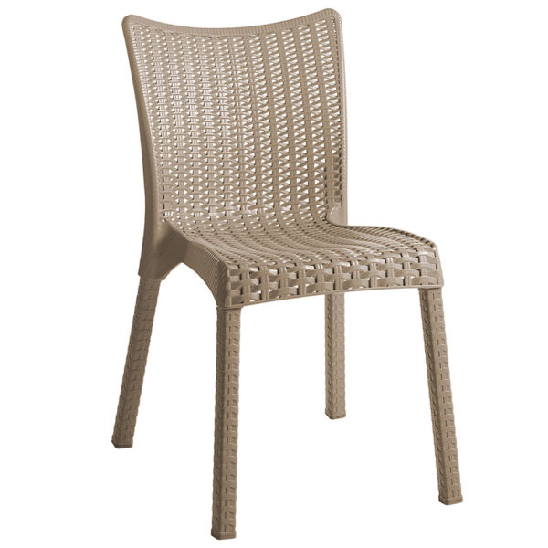 Chair Confident pakoworld PP color cappucino 253-000042