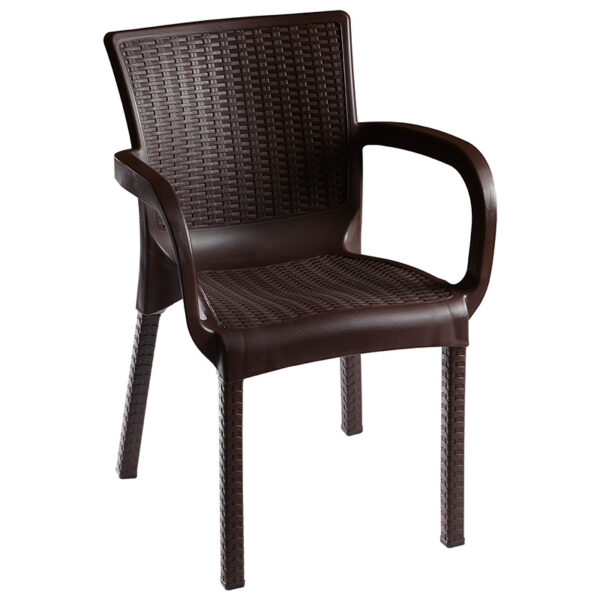 Armchair Festive pakoworld PP color dark brown 253-000044