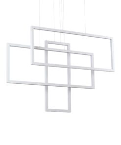 IDEAL LUX Κρεμαστό Φωτιστικό FRAME LED 93W 3000K Λευκού Χρώματος – 253589