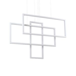 IDEAL LUX Κρεμαστό Φωτιστικό FRAME LED 93W 3000K Λευκού Χρώματος – 253589