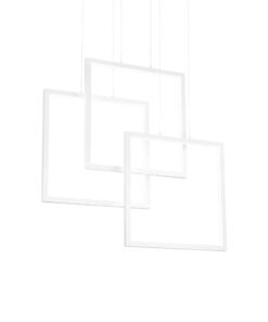 IDEAL LUX Κρεμαστό Φωτιστικό FRAME LED 80W 3000K Λευκού Χρώματος – 253596