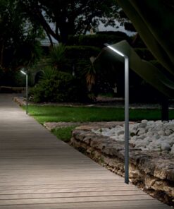 IDEAL LUX Φωτιστικό Κολωνάκι Κήπου AGOS LED 6.5W 3000K IP54 Μαύρου Χρώματος – 326689