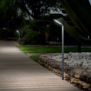 IDEAL LUX Φωτιστικό Κολωνάκι Κήπου AGOS LED 6.5W 3000K IP54 Μαύρου Χρώματος – 326689