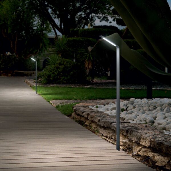 IDEAL LUX Φωτιστικό Κολωνάκι Κήπου AGOS LED 6.5W 3000K IP54 Μαύρου Χρώματος – 326689