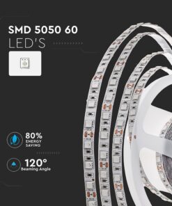 LED Ταινία 11W V-TAC Dimmable 900lm/m Θερμό Λευκό 3000K 5 Μέτρα – 212122