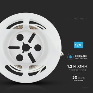 Σετ Εύκαμπτης Ταινίας LED 1.2m 2.8W με Αισθητήρα Κίνησης για Μονό Κρεβάτι V-TAC IP65 Θερμό 3000K – 2548
