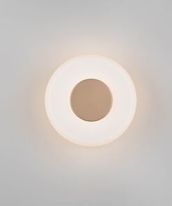 Φωτοιστικό Τοίχου Καφέ+Λευκό Γυαλί CELESTE 10W LED 1100lm Step Dimmable 3000K Trio Lighting – 254910165