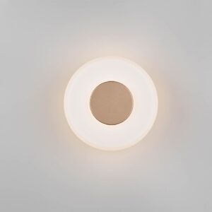 Φωτοιστικό Τοίχου Καφέ+Λευκό Γυαλί CELESTE 10W LED 1100lm Step Dimmable 3000K Trio Lighting – 254910165