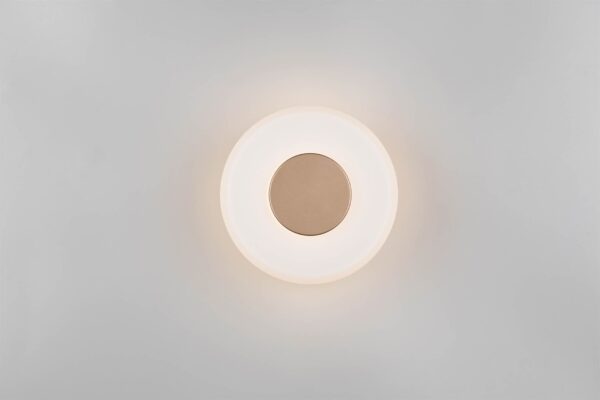 Φωτοιστικό Τοίχου Καφέ+Λευκό Γυαλί CELESTE 10W LED 1100lm Step Dimmable 3000K Trio Lighting – 254910165