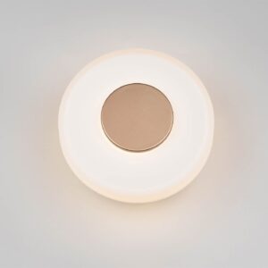 Φωτοιστικό Τοίχου Καφέ+Λευκό Γυαλί CELESTE 10W LED 1100lm Step Dimmable 3000K Trio Lighting – 254910165