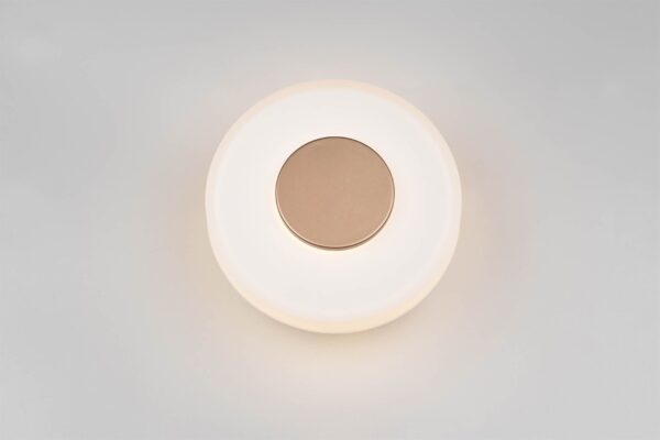 Φωτοιστικό Τοίχου Καφέ+Λευκό Γυαλί CELESTE 10W LED 1100lm Step Dimmable 3000K Trio Lighting – 254910165